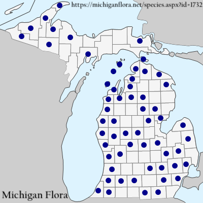 Michigan flora distribution map