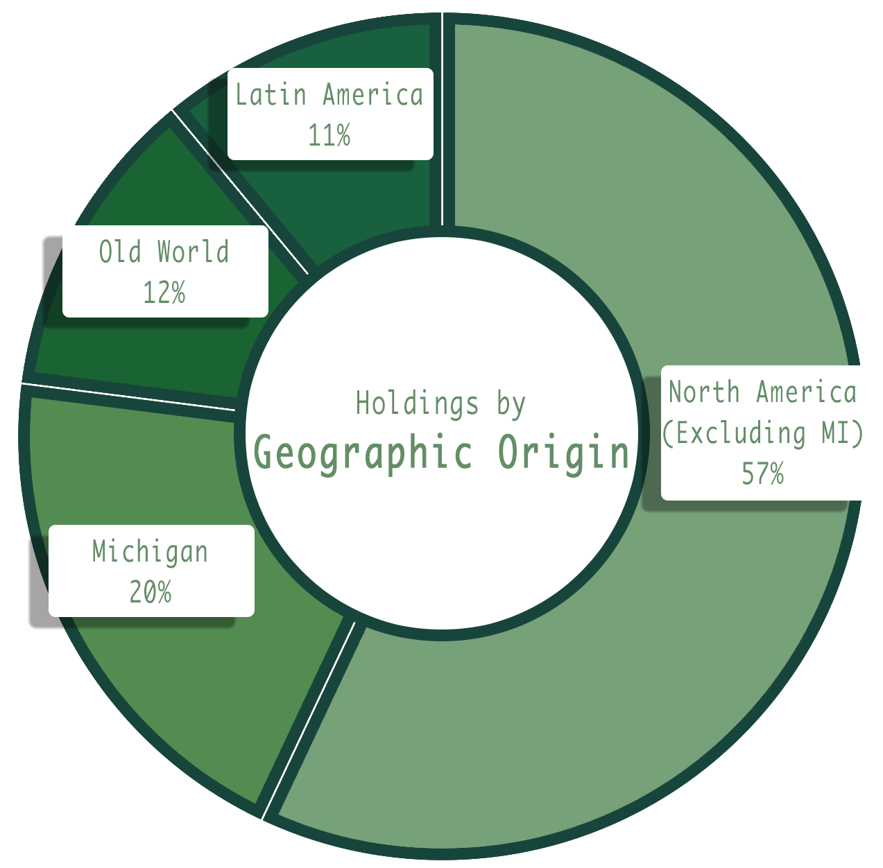 Holdings by Geographic Origin Pie Chart